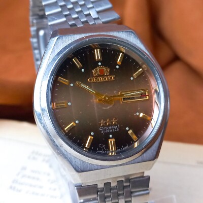 Orient Japanese Watch Crystal 3 AAA Automatic Me'ns Wristwatch Serviced