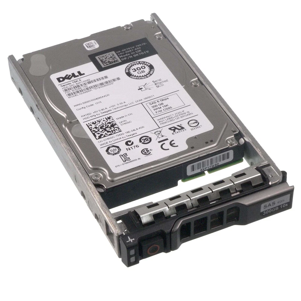 Dell SAS-Festplatte 300GB 10K SAS 6G SFF PowerEdge R710 - 0745GC