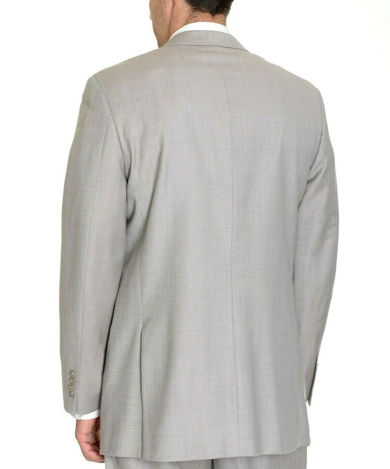 Alfani 红色修身浅棕色棕褐色 Stepweave 2 按钮羊毛混纺运动外套 40L — 第 4/4 张图片