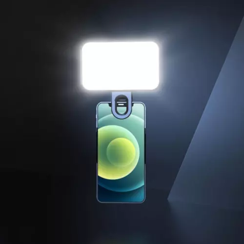 Portable Mini Selfie Fill Light Rechargeable 3 Modes Adjustable Brightness Clip
