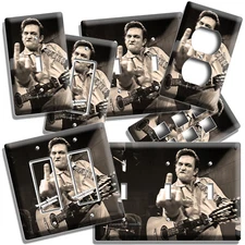 JOHNNY CASH FINGER COUNTRY ROCK LIGHT SWITCH OUTLET WALL PLATES MUSIC STUDIO ART