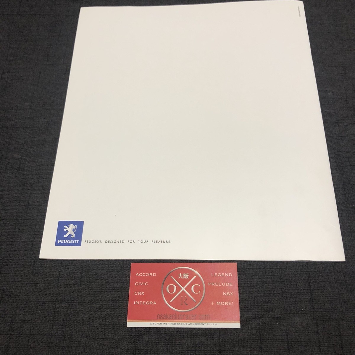 Peugeot 206 Brochure Catalog Japanese Prospekt Rare XS XT RC 2000