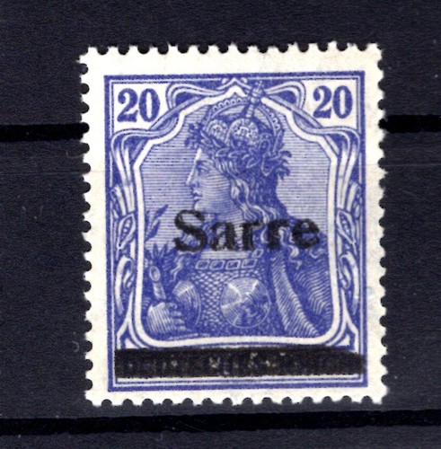 Saar 8III Pfv Abart MNH Unstamped BPP (T1980