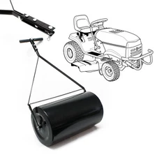 Combination Push Tow Poly Lawn Roller Easy-Turn Tethered Plug 14X24" 16 GALLON