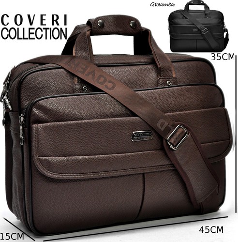 Borsa COVERI Uomo pelle ufficio Tracolla cartella pc lavoro porta documenti  ipad | eBay