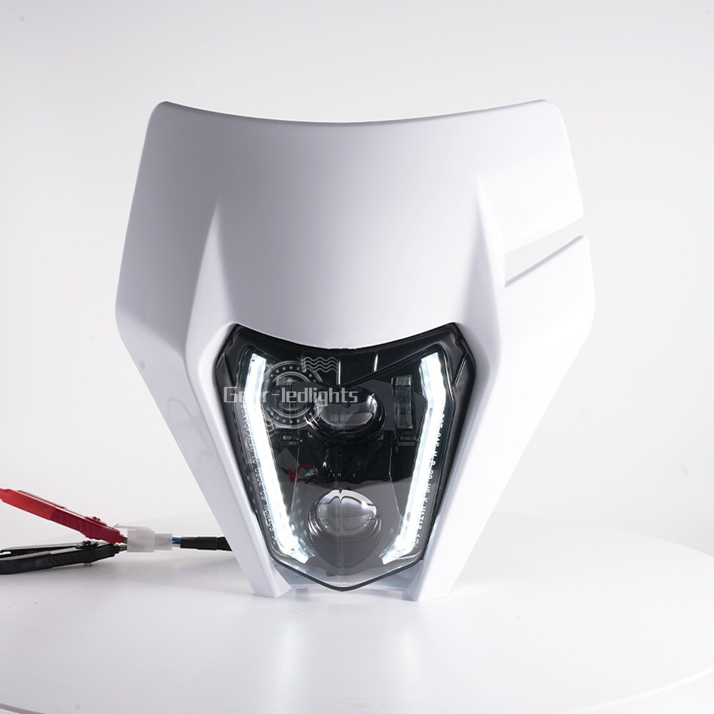 Phare LED Motocross Pour Honda CRF250F/450R XR400 - Blanc, 6000K, 3100 Lumens