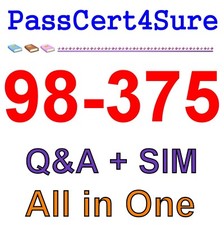 Best Exam Practice Material For 98-375 Exam Q A SIM