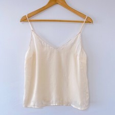 BP Scallop Trim Cream Spaghetti Strap Top S