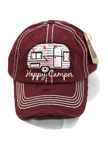 Happy Camper Trailer Embroidered 