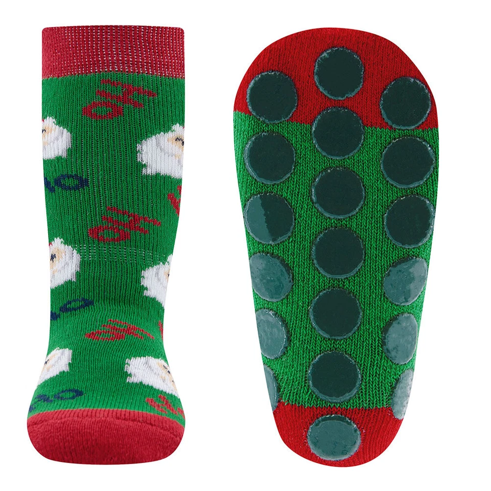 EWERS Stoppersocken ABS Weihnachtsmann/HoHoHo gemustert Mini Unisex