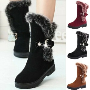 ladies fur snow boots