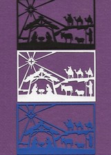CHRISTMAS MANGER die cuts scrapbook cards
