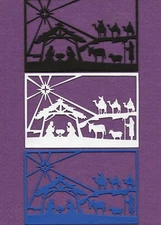 CHRISTMAS MANGER die cuts scrapbook cards