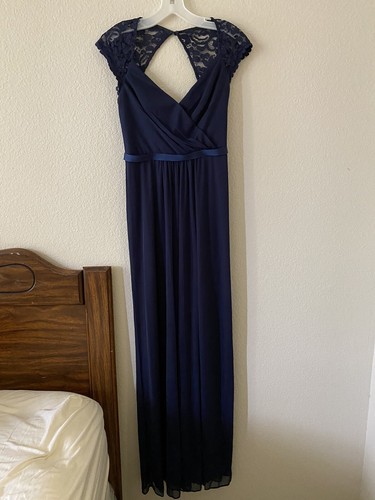 David's Bridal Long Mesh Dress with 