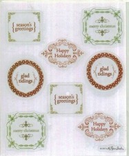 2 Sheets - Christmas Seal Stickers