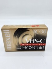 Maxell TC-30 VHS-C Premium High Grade HGX-Gold Camcorder Tape NEW SEALED