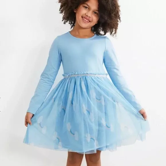 Hanna andersson rainbow tulle dress cheap