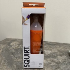 Baby Food Dispensing Spoon Tomy Boon Squirt Silicone - Orange NIB