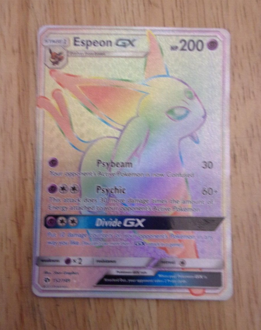 Pokemon Sun & Moon Espeon GX Rainbow Rare 152/149 M/NM eBay