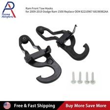 2pcs Ram Front Tow Hooks Heavy Duty For Dodge Ram 1500 2009-2019 68196982aa 2pcs Ram Front Tow Hooks Heavy Duty For Dodge Ram 1500 2009-2019 68196982aa