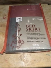 mastertex reversifi microfiber bed skirt center pleat orange TWIN 39"x75" (a6)