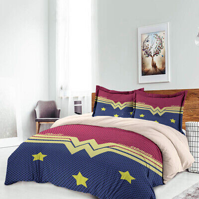 Superhero Wonder Woman Bedding Set Twin, Wonder Woman Twin Bedding Set
