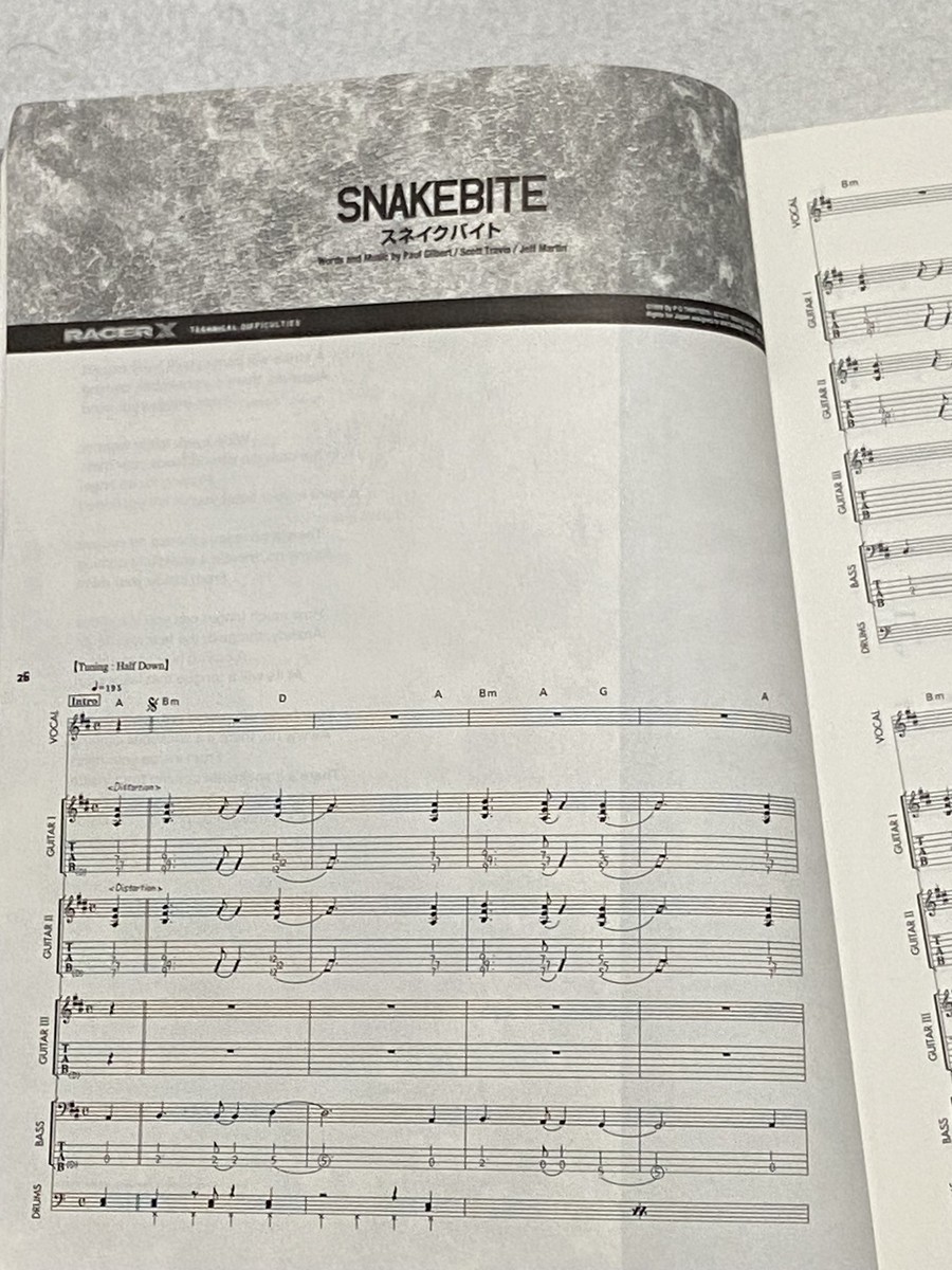 レーサーxRacerX Technical Difficultiesバンドスコア Racer X