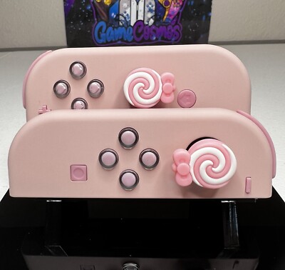 Cute Pink theme - Candy Hearts -  Custom Joycons for the Nintendo Switch