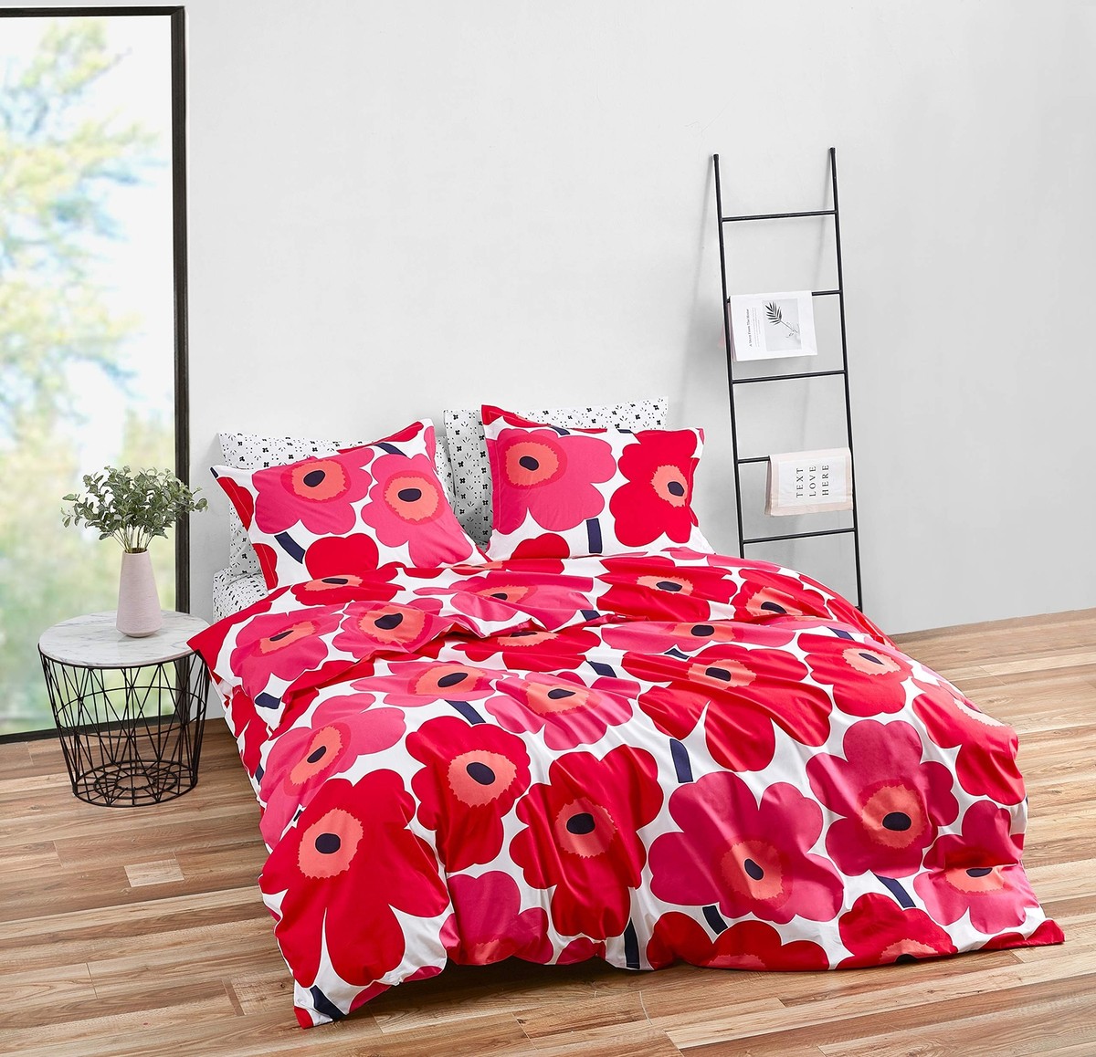 Marimekko - Queen Comforter Set, Cotton Bedding with Matching