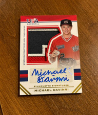 Michael Davinni 2017 USA Baseball Stars Silhouette Auto Game Patch #137 Utah /25