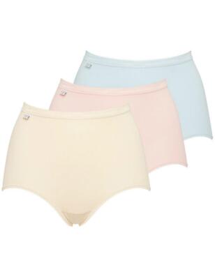 Sloggi Basic Maxi Brief 3 Pack 10105593 New Lingerie Womens Multi Pack Knickers