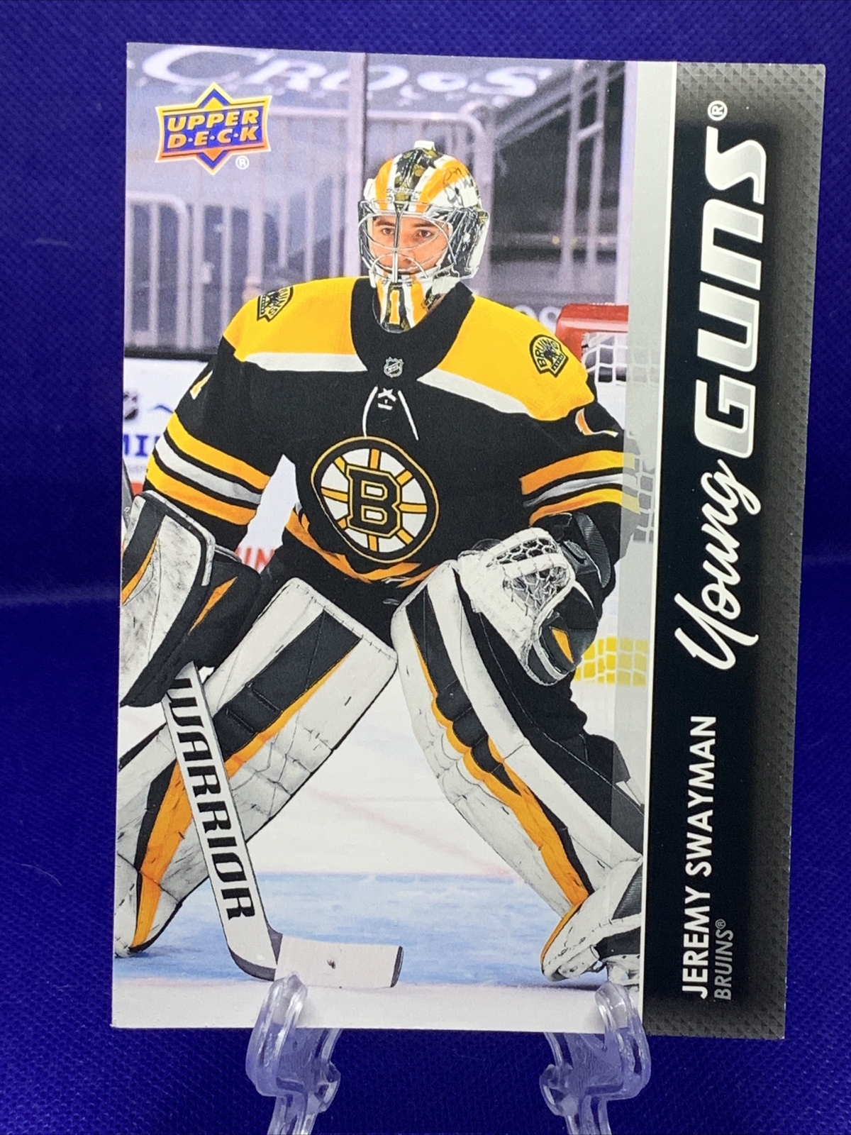 Jeremy Swayman 2021-22 Upper Deck Series 1 Oversized Jumbo Young Guns #226 RC