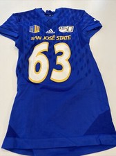 Game Worn Used adidas San Jose State Spartans SJSU Football Jersey 1 XL #63