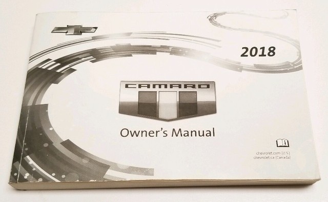 2018 CHEVROLET CAMARO OWNERS MANUAL ZL1 SS RS V8 6.2L V6 3.6L V4 2.0L A