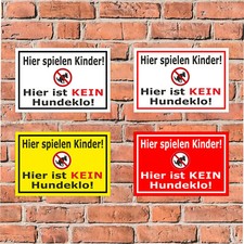 Schild Hier spielen Kinder Kein Hundeklo Verbotsschild Hundekot S00187-024