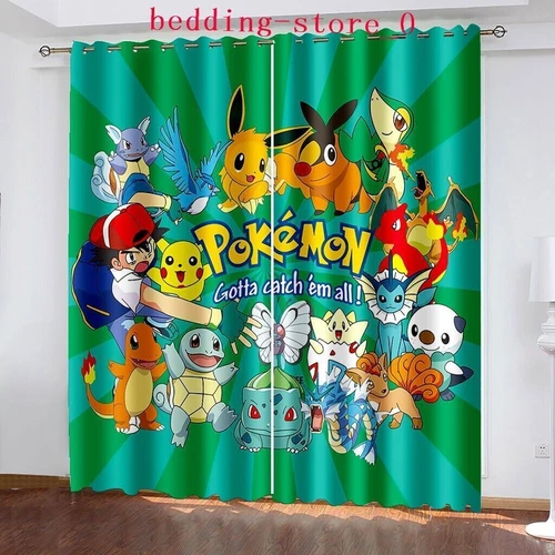 Tende Oscuranti 3D Spesse Bambini/Pokemon Pikachu Anello Termico Occhiello Superiore/Tende - Foto 67 di 93