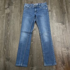 Crazy 8 Girls Jeans Light Wash Denim Adjustable Waist Skinny Leg Size 12