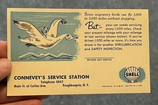 Vintage Shell Connevey's Service Station Poughkeepsie New York Advertising 1950s
