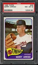 1965 Topps Baseball #39 Gerry Arrigo PSA 8