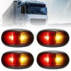 <!--F#f_0-->4PCS Side Marker Lights LED Truck Trailer RV Oval Clearance Amber Red Waterproof<!--F/-->