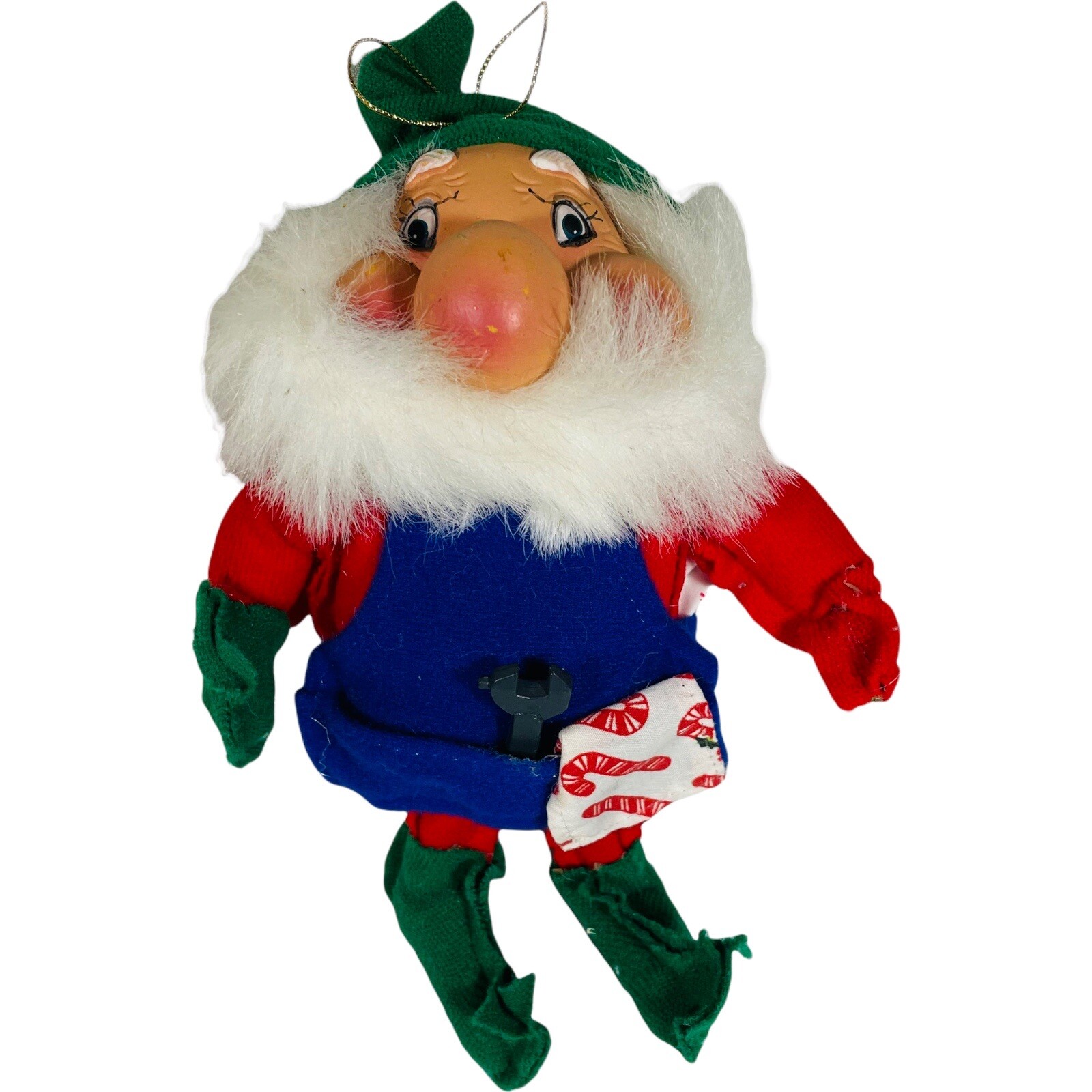 Santas Best Elf Toy Maker Fat Rosey Cheeks Red Blue Green 8 Inches | Ebay