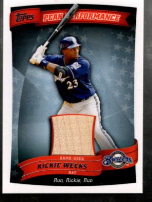 A5594- 2010 Topps Peak Performance Relics #RW Rickie Weeks C - NM-MT