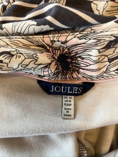 Joules Grey Striped Stretch Dress With Pockets Size 12 - Picture 7 of 9