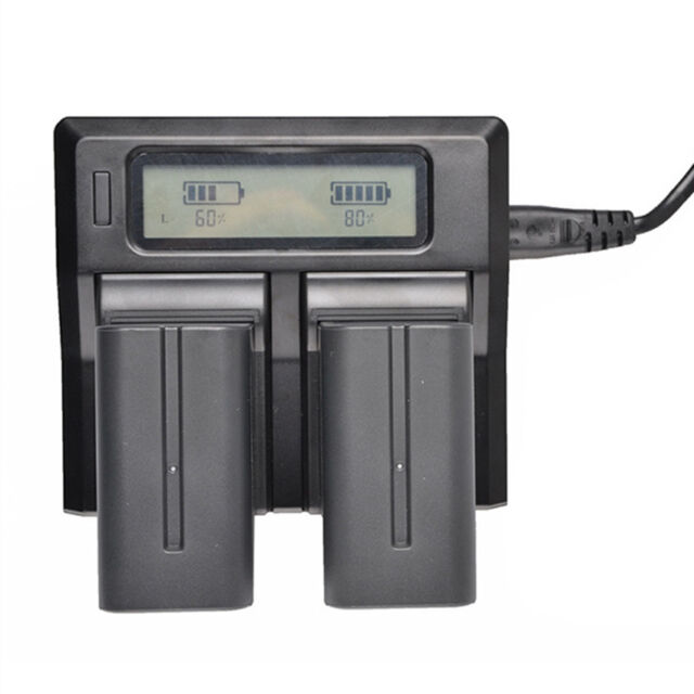 Dual Battery LCD Quick Charger For Sony Li-ion NP-F970 NP-F950 NP-F960 NP-F550 ZE9328