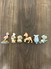 Barbie Mini Pet Figures Flocked Toy Figures Lot Of 6