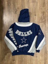 VTG 90 s Dallas Cowboys Authentic Lees Sport NFL Starter Puffer 1/2 Zip Jacket L