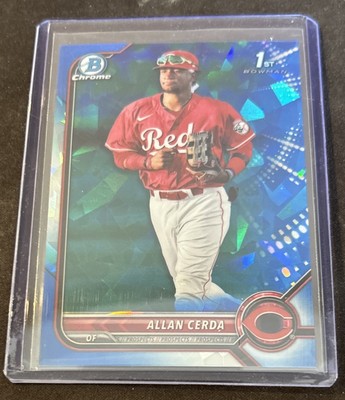 2021 Bowman Chrome Blue Sapphire Edition Alan Cerda #BCP-142 Reds 1st Bowman SP