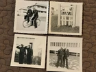 Navy Sailor Couple Pair Duo Vintage Photo Set Military WWII Bicycle Men Uniform
