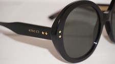 GUCCI New Sunglasses Large Round Black Grey GG1081S 001 54 22 140