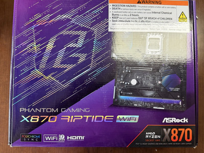 Read~ ASRock X870 RIPTIDE WIFI AMD X870 AM5 ATX Motherboard